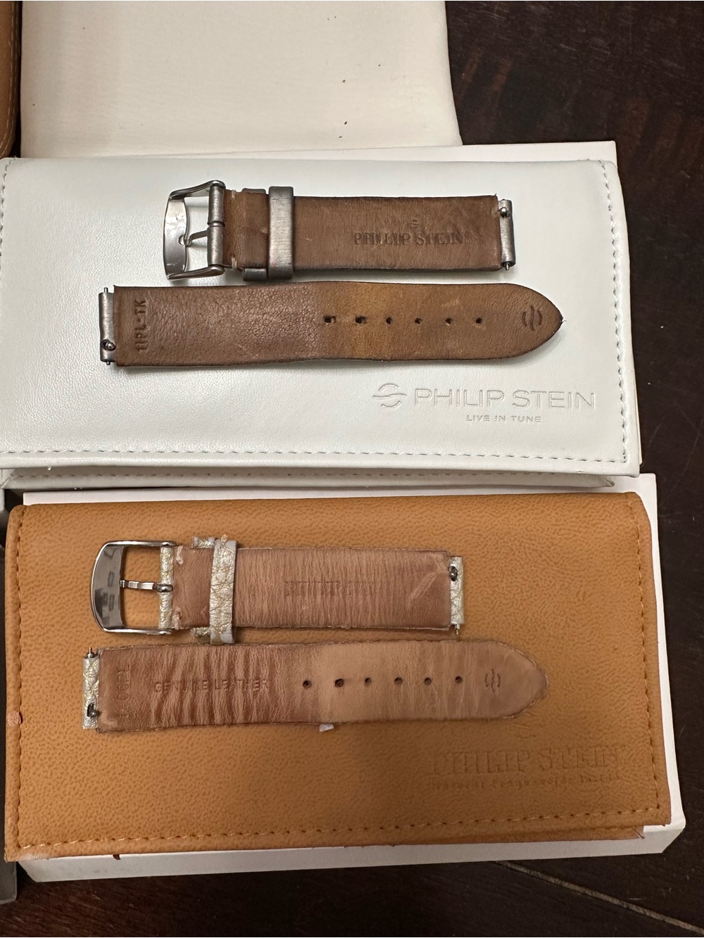 Philip Stein Signature Dual Time Diamond Watch Complete Set-5 Genuine Straps-box - Picture 8 of 16